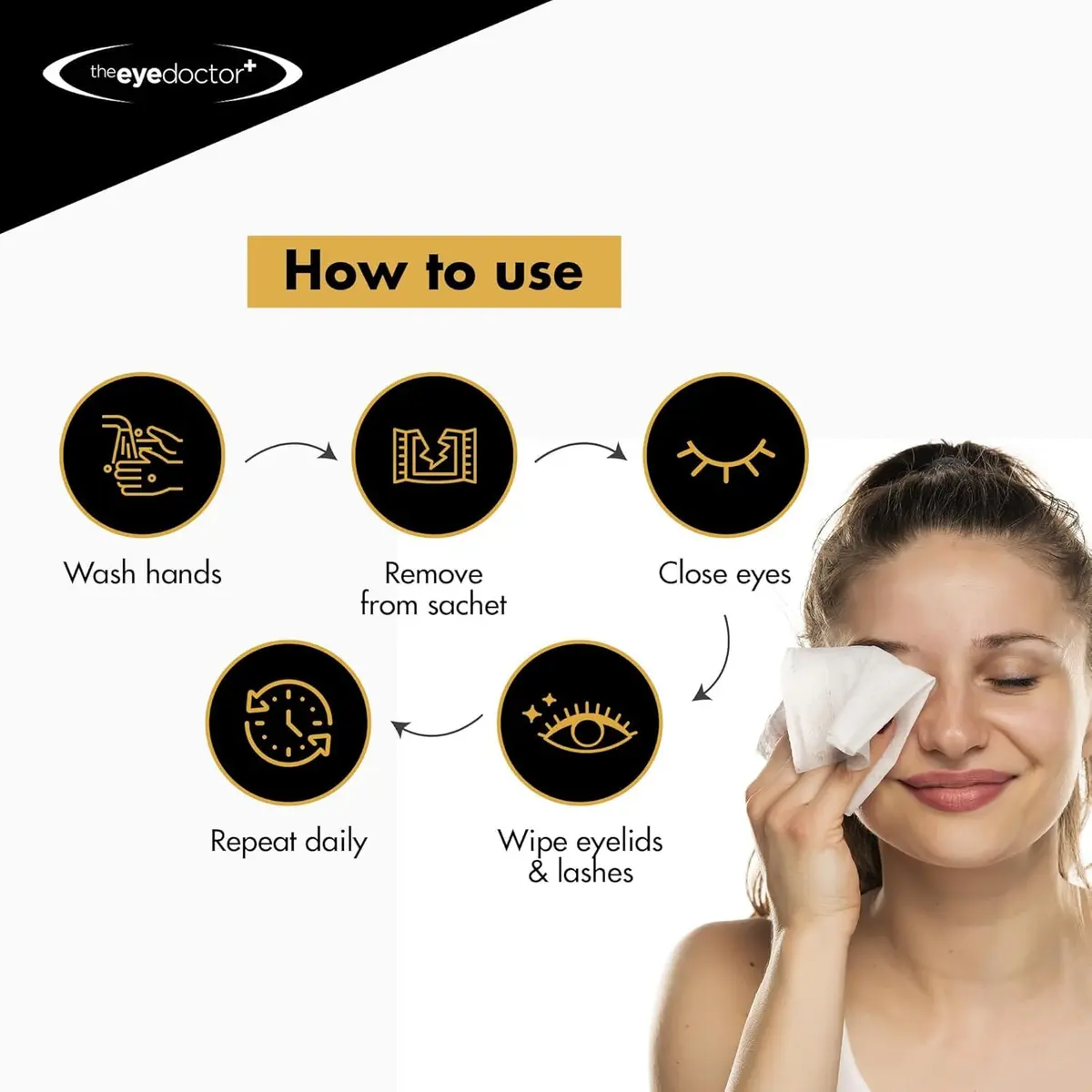 The Eye Doctor Biodegradable Eyelid Wipes 80 Count | Gentle Daily Lid Care for Sensitive Eyes - view 6