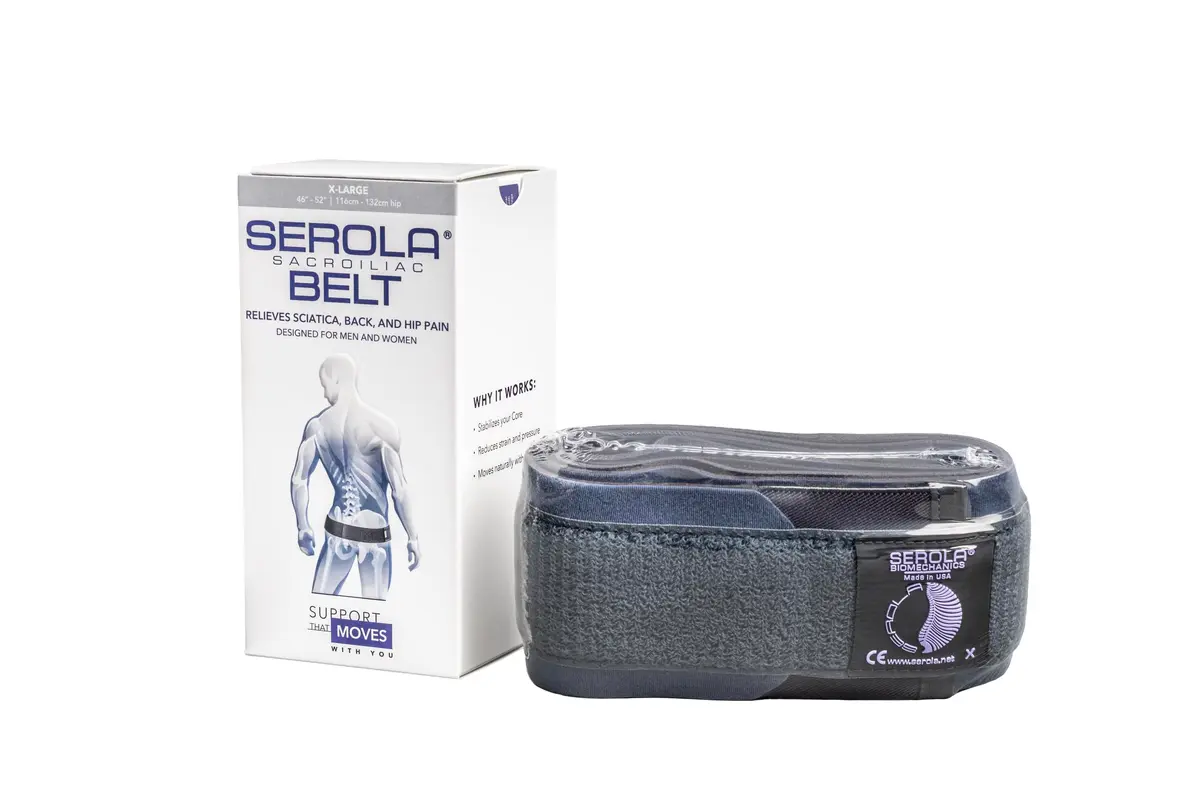 Serola Sacroiliac Belt X-Large (52" Waist) | SI Joint Dysfunction Support Brace for Lower Back Pain Relief - main product image