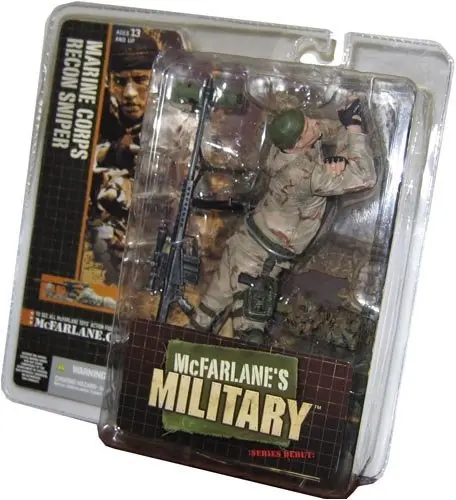 McFarlane Toys Military Series 1 Marine Corps Recon Sniper (African American) | 1:6 Action Figure, Camouflage, Plastic - main product image