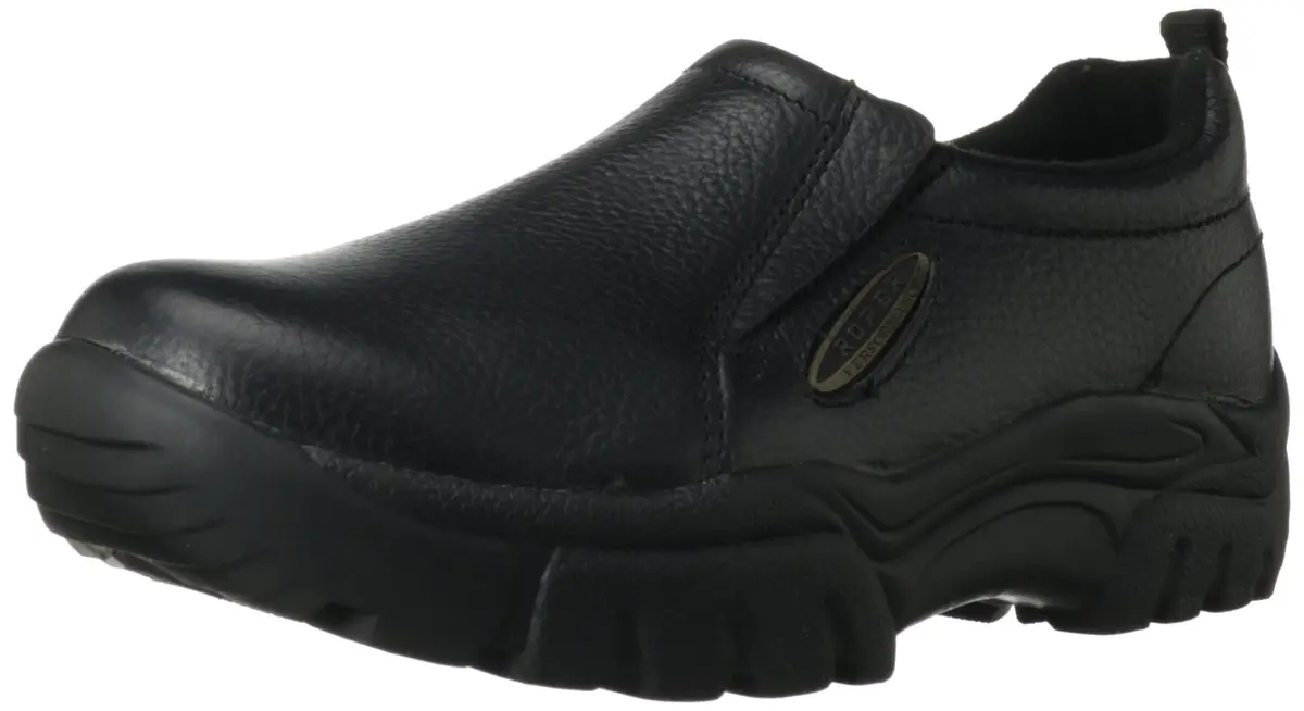 ROPER Performance Slip On Casual Shoes - Black - Size 8.5 M | Oiled Leather, Non-Marking Rubber Sole - main product image