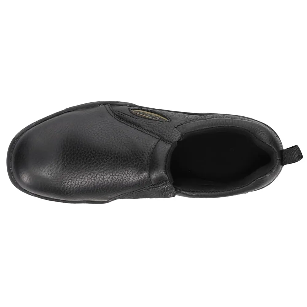 ROPER Performance Slip On Casual Shoes - Black - Size 9 M | Oiled Leather, Non-Marking Rubber Sole, Comfort Fit - view 5