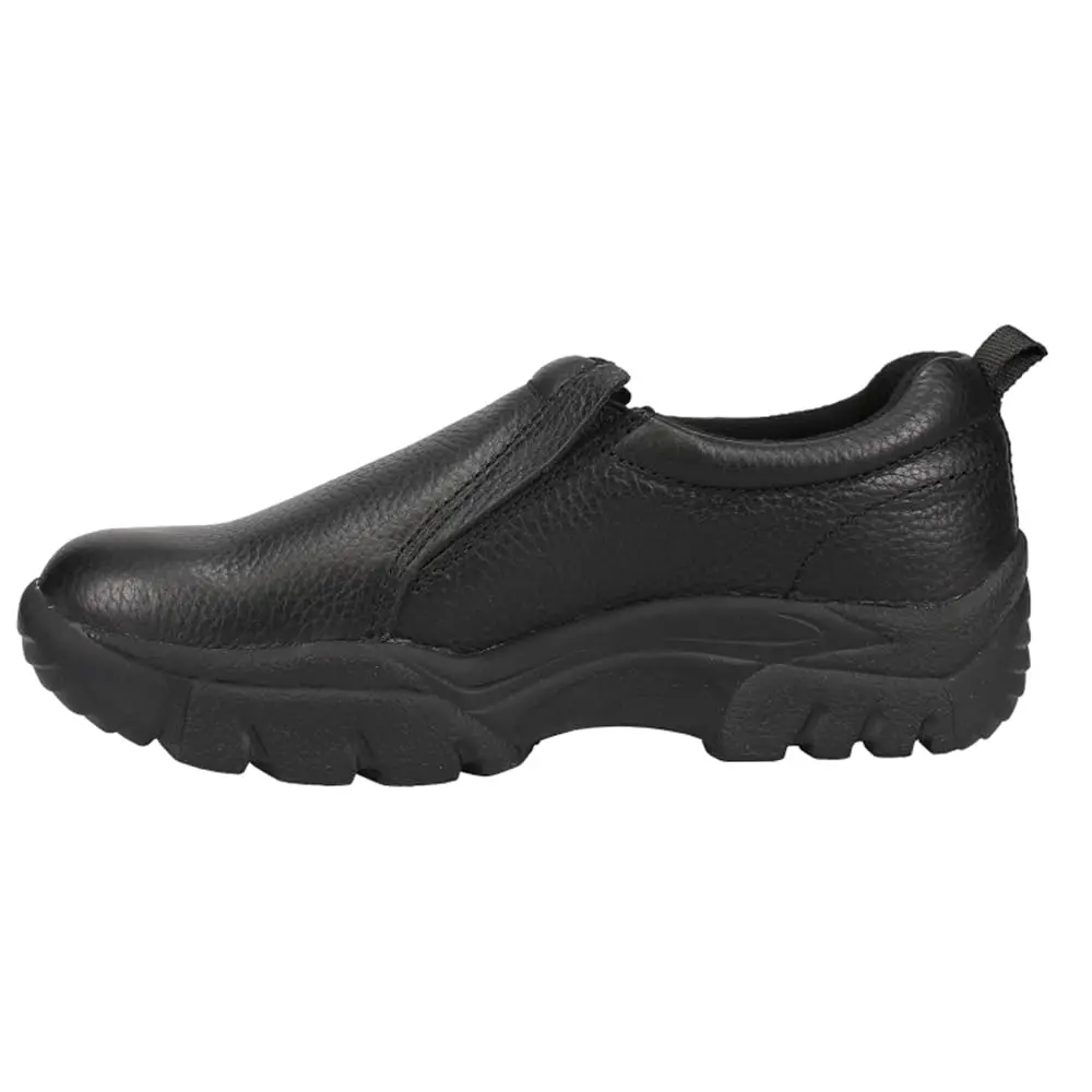 ROPER Performance Slip On Casual Shoes - Black - Size 9 M | Oiled Leather, Non-Marking Rubber Sole, Comfort Fit - view 4