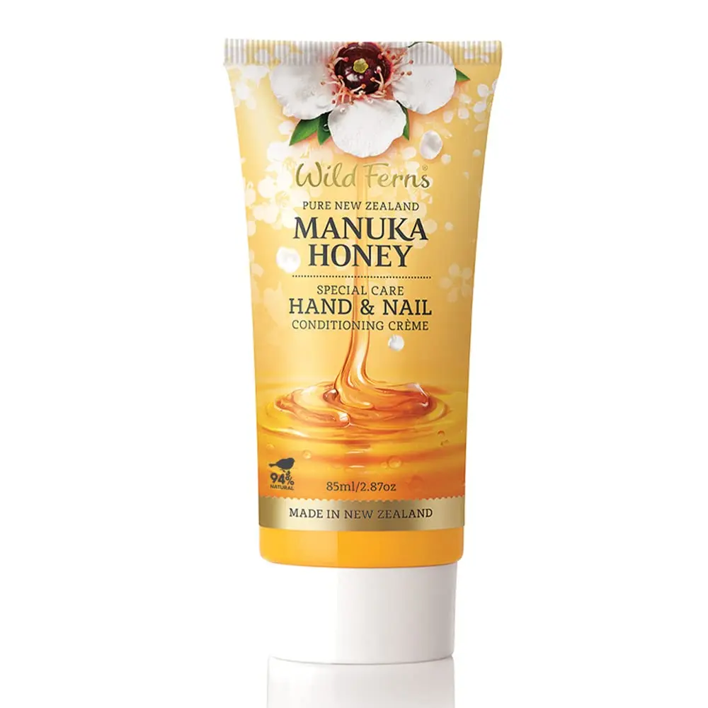 Wild Ferns Manuka Honey Hand & Nail Conditioning Crème, 85ml | Hydrates & Strengthens with NZ Natural Ingredients - main product image