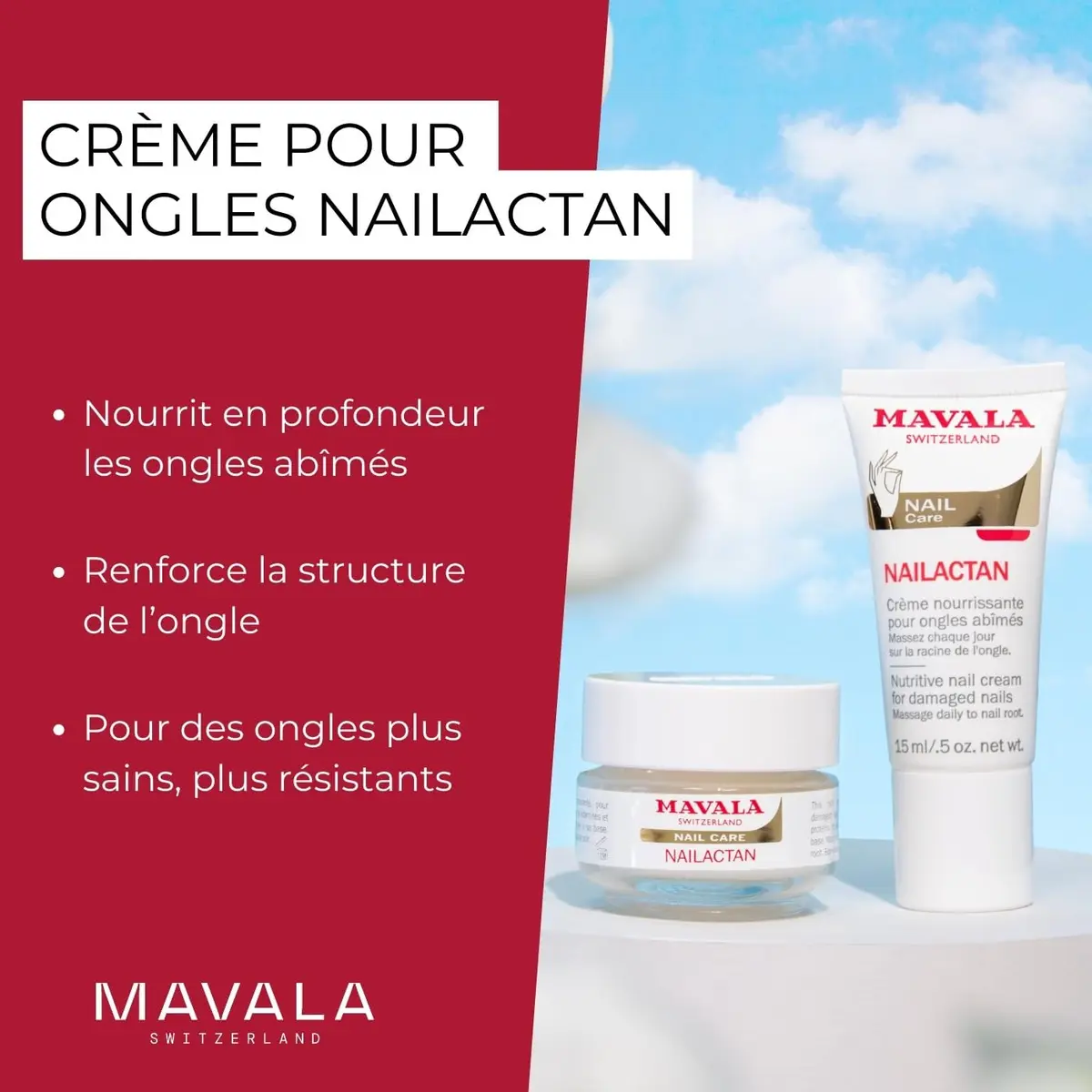 MAVALA Nail Care Nailactan Nutritive 0.5 Oz | Nourishing, Moisturizing Nail & Cuticle Cream for Damaged Nails - view 3