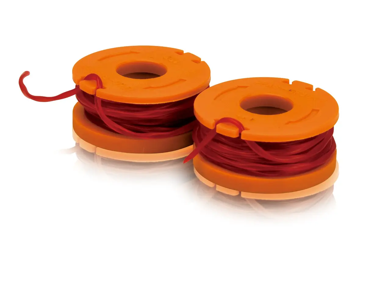 WORX Replacement Spool & Line for String Trimmers 2 Pack | Aerodynamic DoubleHelix Design, 0.065" Gauge, Fits WORX 20V/32V & WG180 - main product image