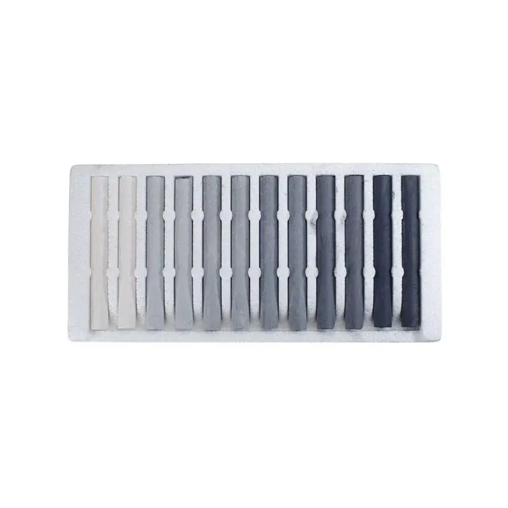 Jakar Assorted Greys Compressed Charcoal Sticks 12-Pack | Non-Toxic Art Medium for Drawing - view 2