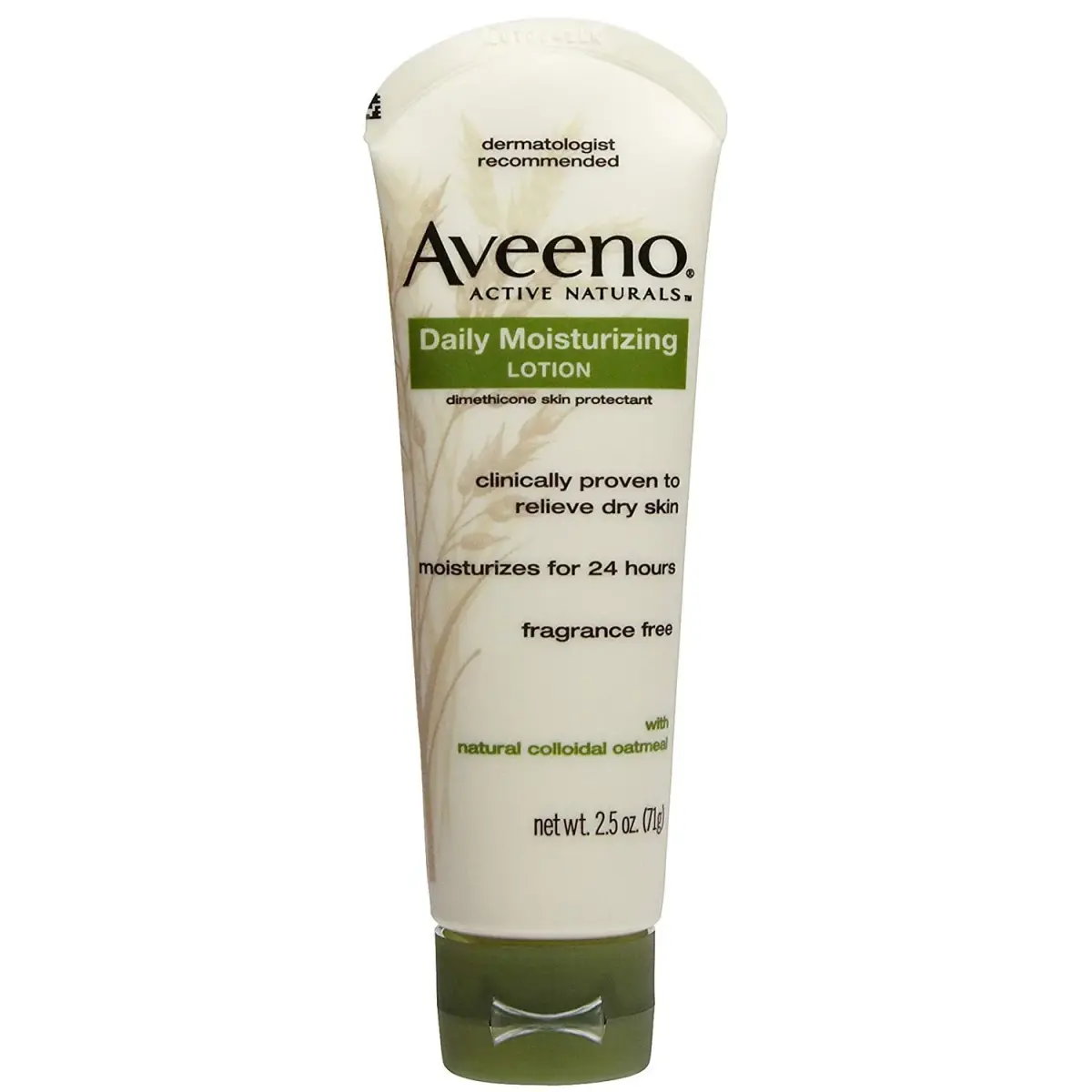 Aveeno Daily Moisturizing Body Lotion, Fragrance-Free, 2.5 fl oz (Pack of 2) - main product image