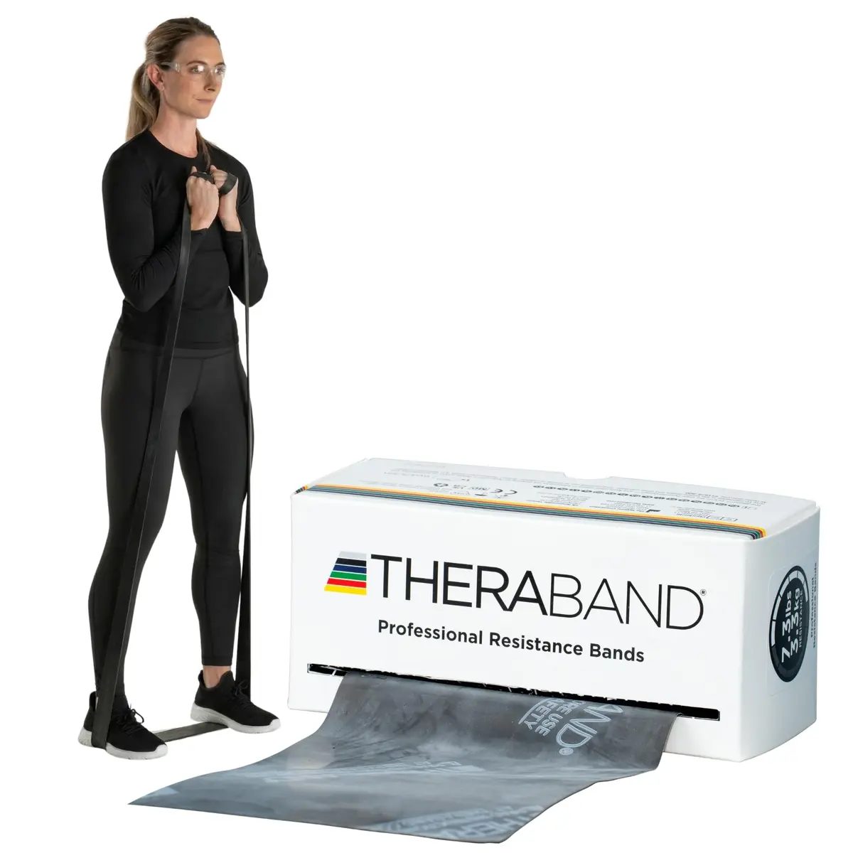 THERABAND Resistance Band Black, Special Heavy, 6-Yard Roll | Latex Exercise & Rehab Band - main product image
