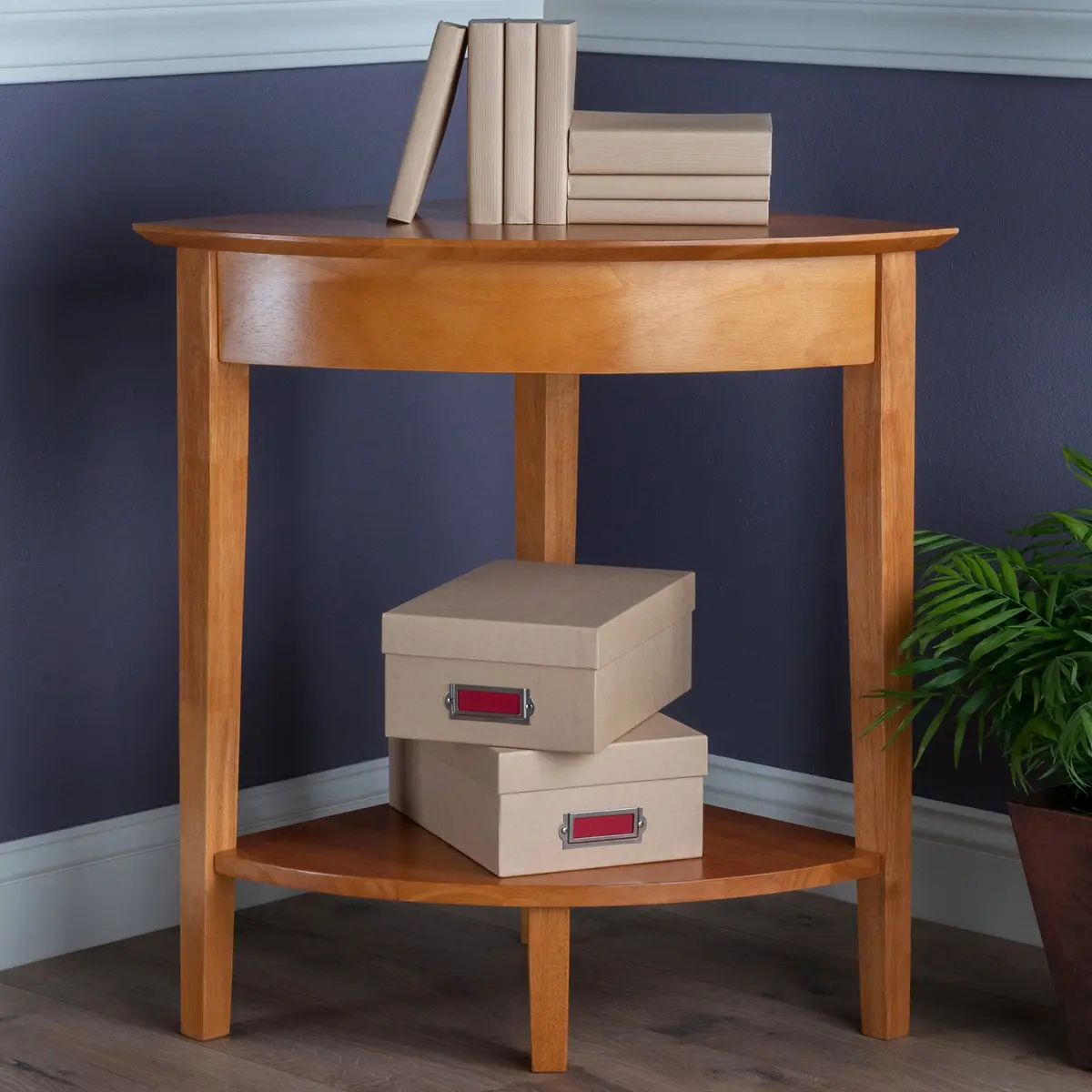 Winsome Studio Writing Desk with Drawers, Honey, 29" | Compact Home Office Table - view 2