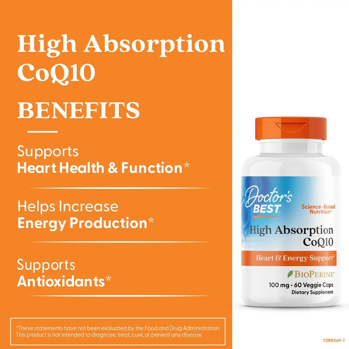 Doctor's Best High Absorption CoQ10 with BioPerine 100 mg 60 Veggie Caps | Cellular Energy & Heart Health Support - view 2