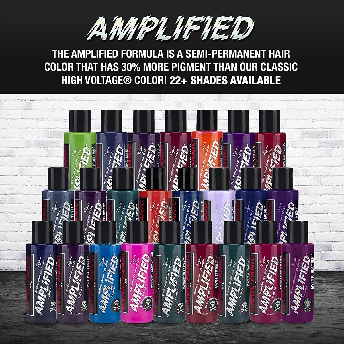 MANIC PANIC Hot Hot Pink Amplified Semi-Permanent Hair Dye 118ml (4 Fl Oz) | Glows Under Blacklight - view 5