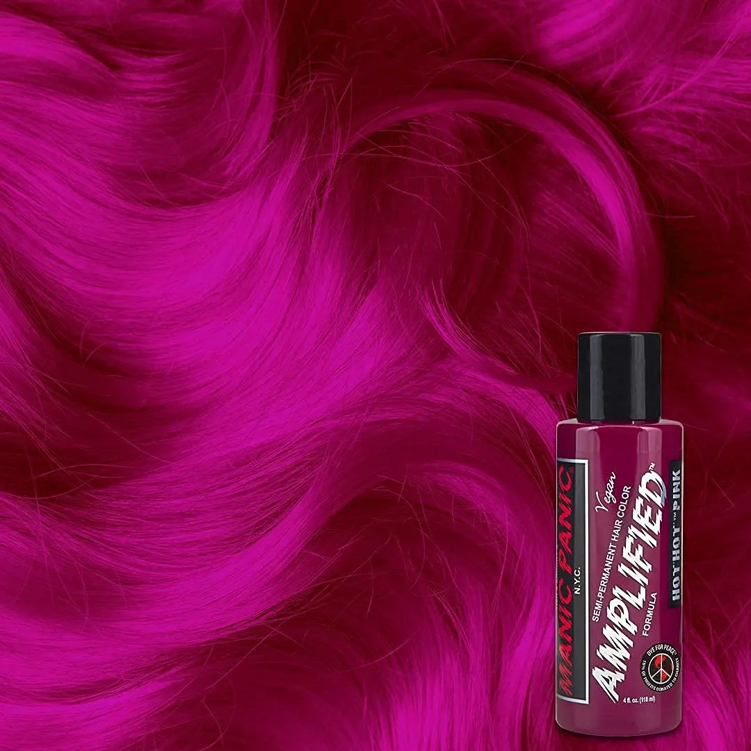 MANIC PANIC Hot Hot Pink Amplified Semi-Permanent Hair Dye 118ml (4 Fl Oz) | Glows Under Blacklight - view 3