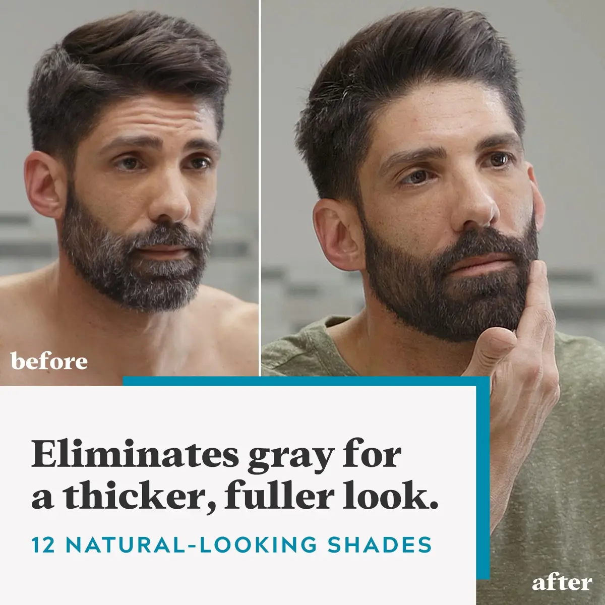 Just For Men Mustache & Beard Real Black M-55 (3-Pack) | Ammonia-Free Facial Hair Color - view 2