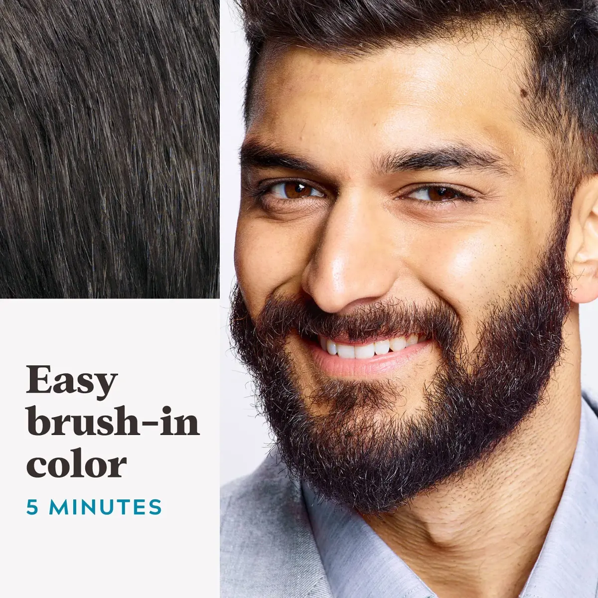 Just For Men Mustache & Beard Dye, Darkest Brown M-50 (3 Pack) | Keratin & Biotin Enriched for Coarse Facial Hair - view 4