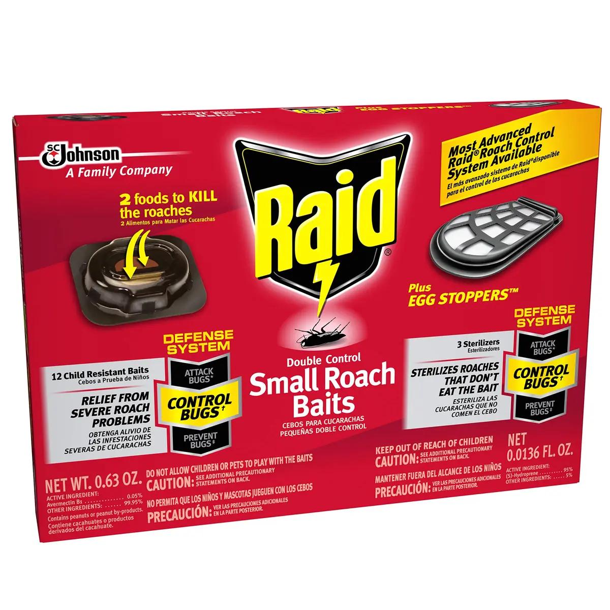 Raid Double Control Small Roach Baits Plus Egg Stopper 12 Count | Effective Roach Relief in India - view 2