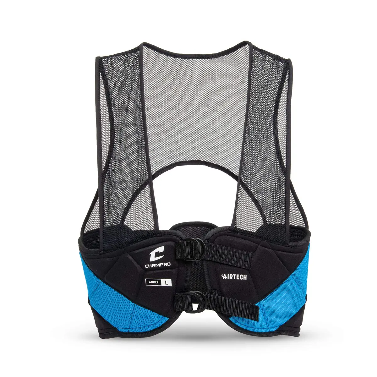 Champro Air Tech 3 Adult Rib Vest (Black, Small) | Impact Protection Gear for Football - main product image
