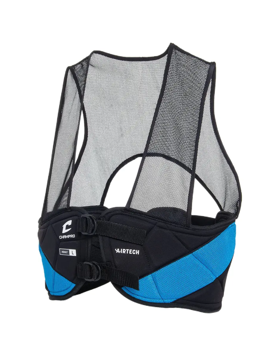 Champro Air Tech 3 Adult Rib Vest (Black, Small) | Impact Protection Gear for Football - view 2