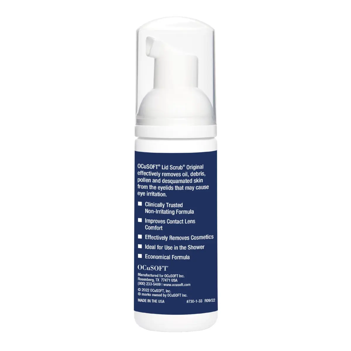 OCuSOFT Original Foaming Eyelid Cleanser 50ml (1.68 Fl Oz) | Gentle Daily Hygiene for Eyes & Lids - view 2