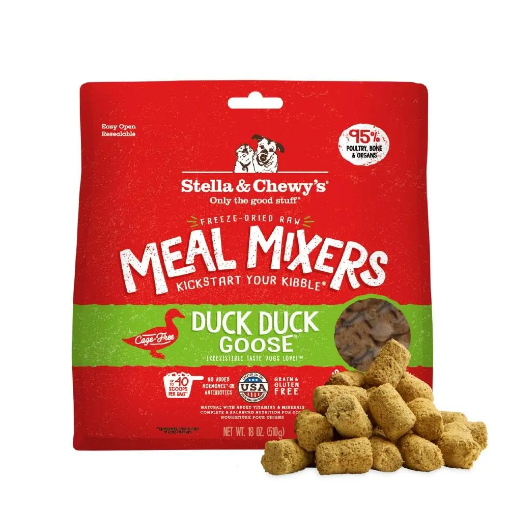 Stella & Chewy's Freeze-Dried Raw Duck Duck Goose Meal Mixers for Dogs 1.13 lb (512 g) | Picky Eater Food Topper & Mixer - main product image