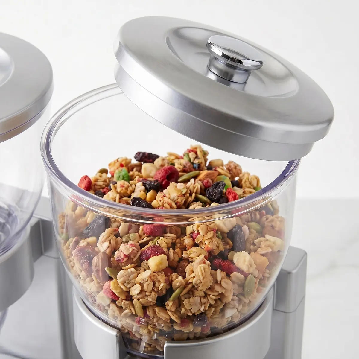 Honey-Can-Do Zevro Indispensable Single Dry Food Dispenser Silver 473ml (17.5 oz) | Portion Control for Cereal & Dry Foods - view 4