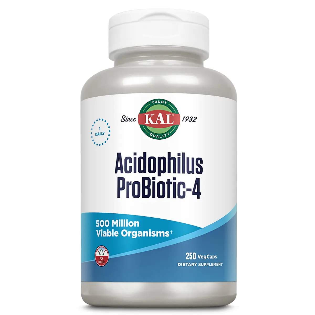 KAL Acidophilus ProBiotic-4 250 VegCaps | Digestive & Gut Health Support - main product image