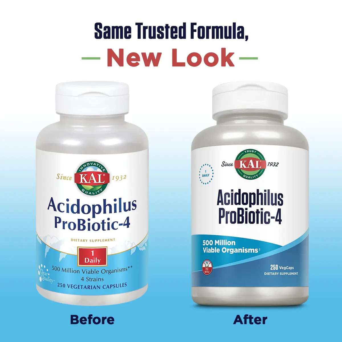 KAL Acidophilus ProBiotic-4 250 VegCaps | Digestive & Gut Health Support - view 2
