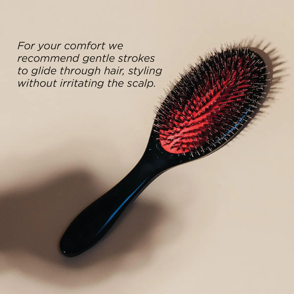 Denman Boar Bristle Hair Brush D81M – Smoothing & Shine Enhancing for Slick Back Styles, Curl Defining & Detangling - view 4