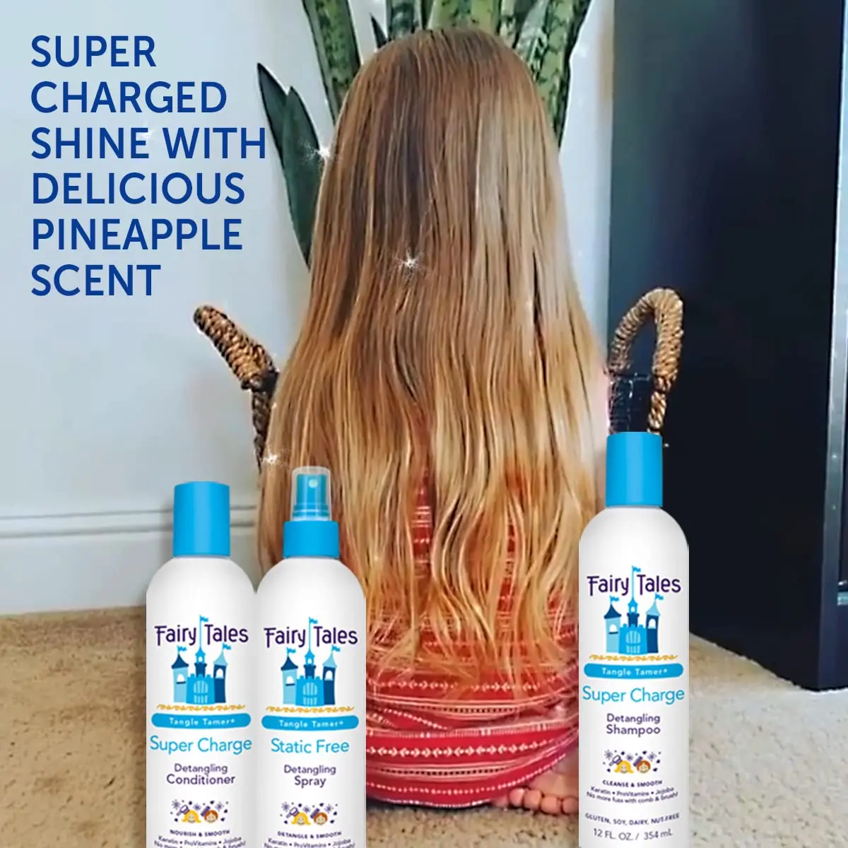 Fairy Tales Tangle Tamer Super Charge - Detangling Conditioner for Kids - Paraben Free, Sulfate Free, Gluten Free, Nut Free - 12 oz | Nourishing, gentle detangler for unruly hair - view 7