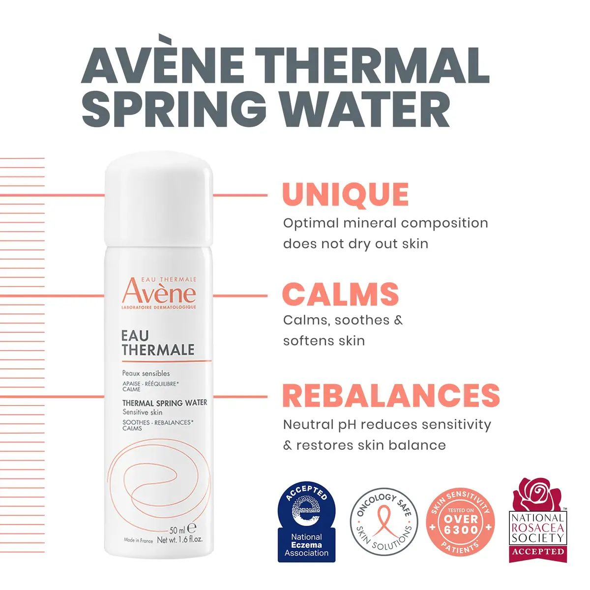 Eau Thermale Avène Thermal Spring Water Spray 50ml (1.6 Fl Oz) | Soothes Sensitive Skin - view 2