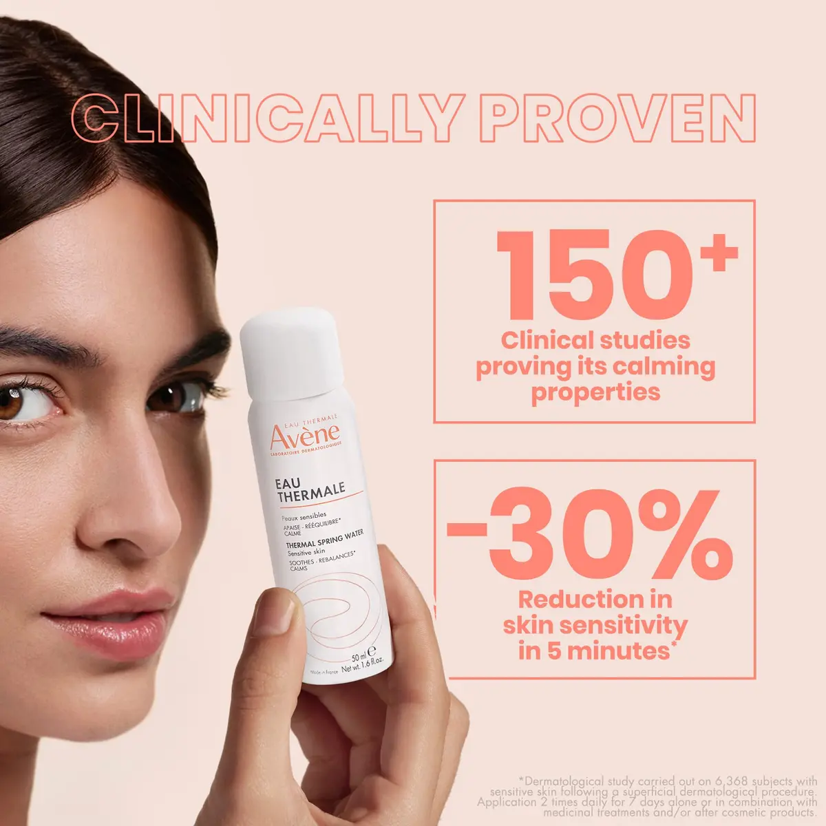 Eau Thermale Avène Thermal Spring Water Spray 50ml (1.6 Fl Oz) | Soothes Sensitive Skin - view 3