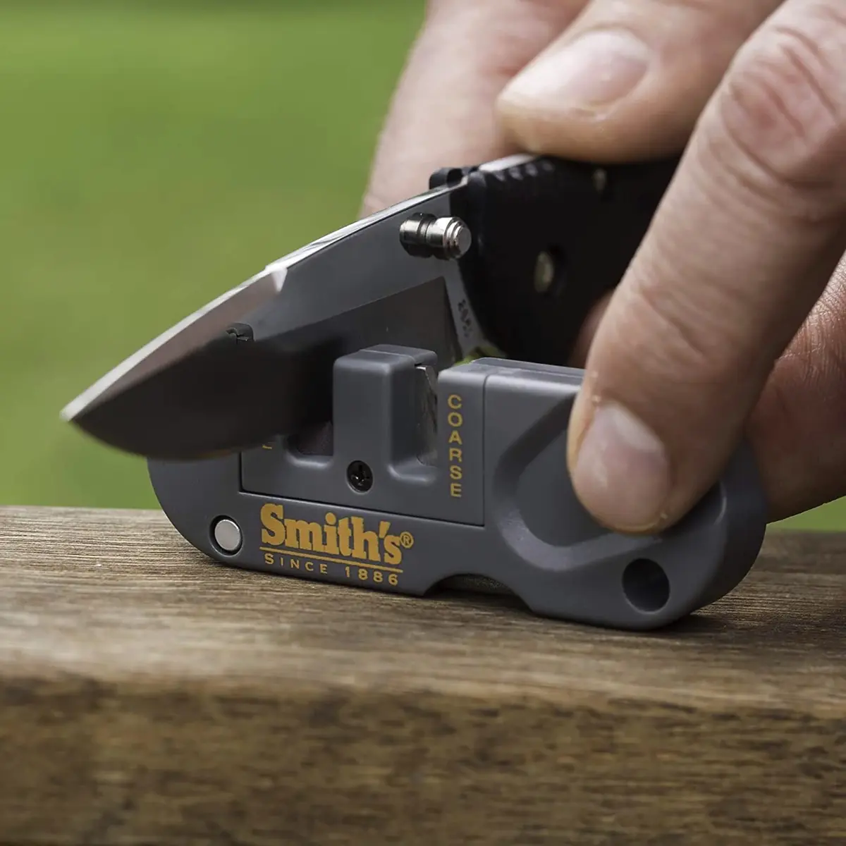 Smith's Pocket Pal Knife Sharpener Preset Carbide & Ceramic Stone, 3.5" x 1" | Outdoor Hunting & Fishing - view 4