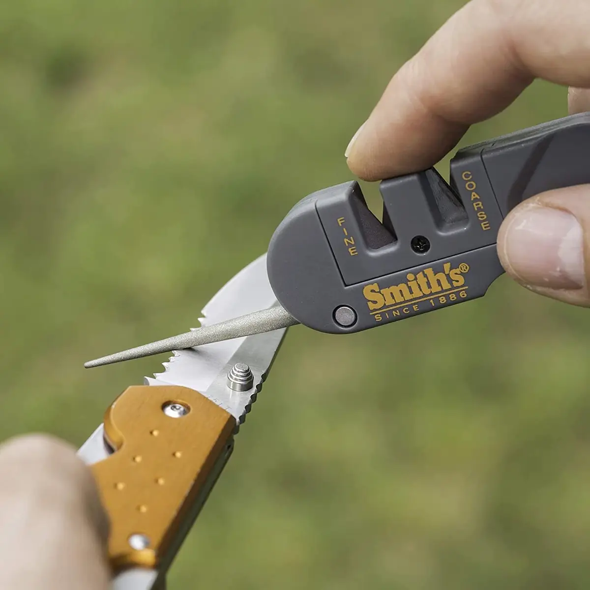 Smith's Pocket Pal Knife Sharpener Preset Carbide & Ceramic Stone, 3.5" x 1" | Outdoor Hunting & Fishing - view 5