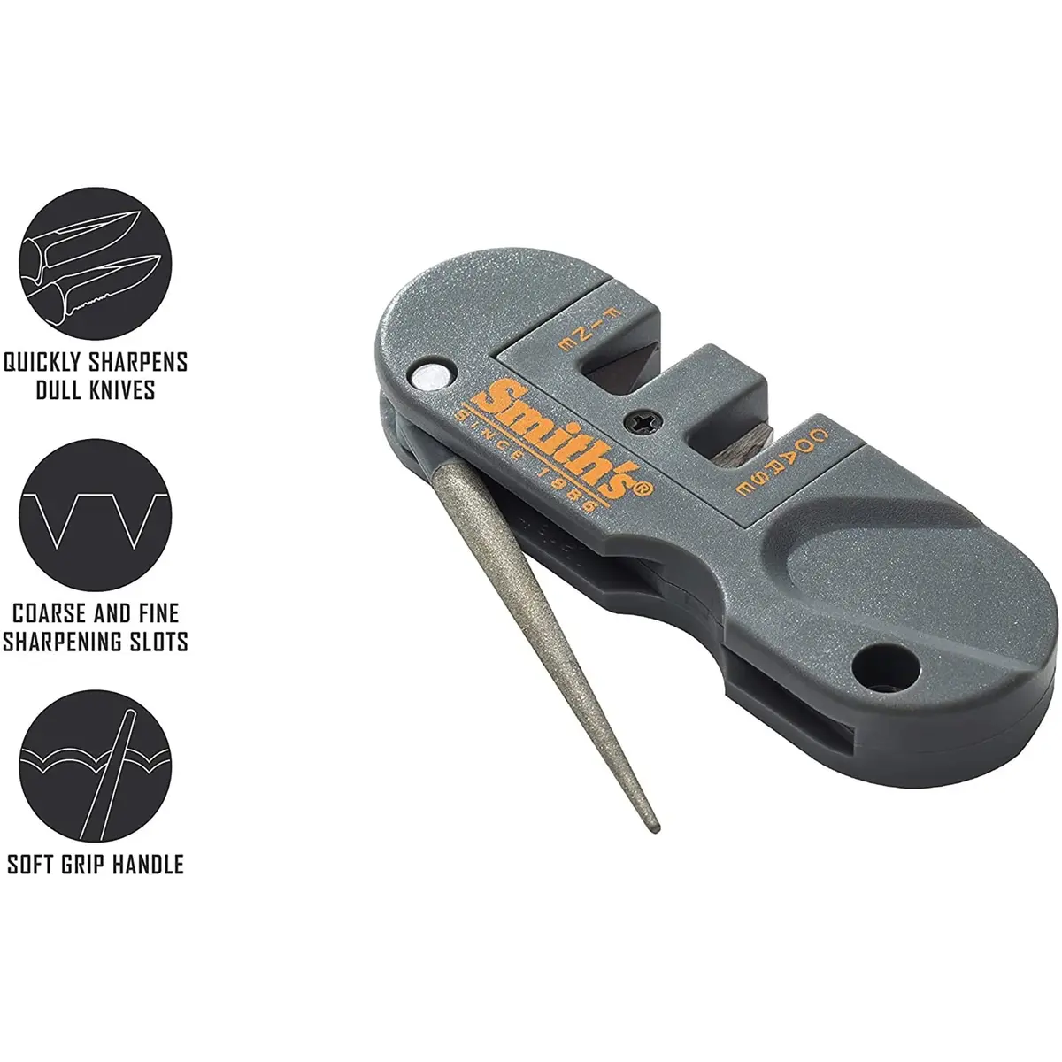 Smith's Pocket Pal Knife Sharpener Preset Carbide & Ceramic Stone, 3.5" x 1" | Outdoor Hunting & Fishing - view 2