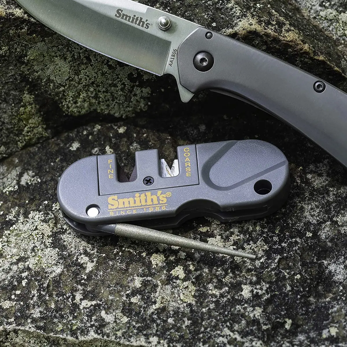 Smith's Pocket Pal Knife Sharpener Preset Carbide & Ceramic Stone, 3.5" x 1" | Outdoor Hunting & Fishing - view 3