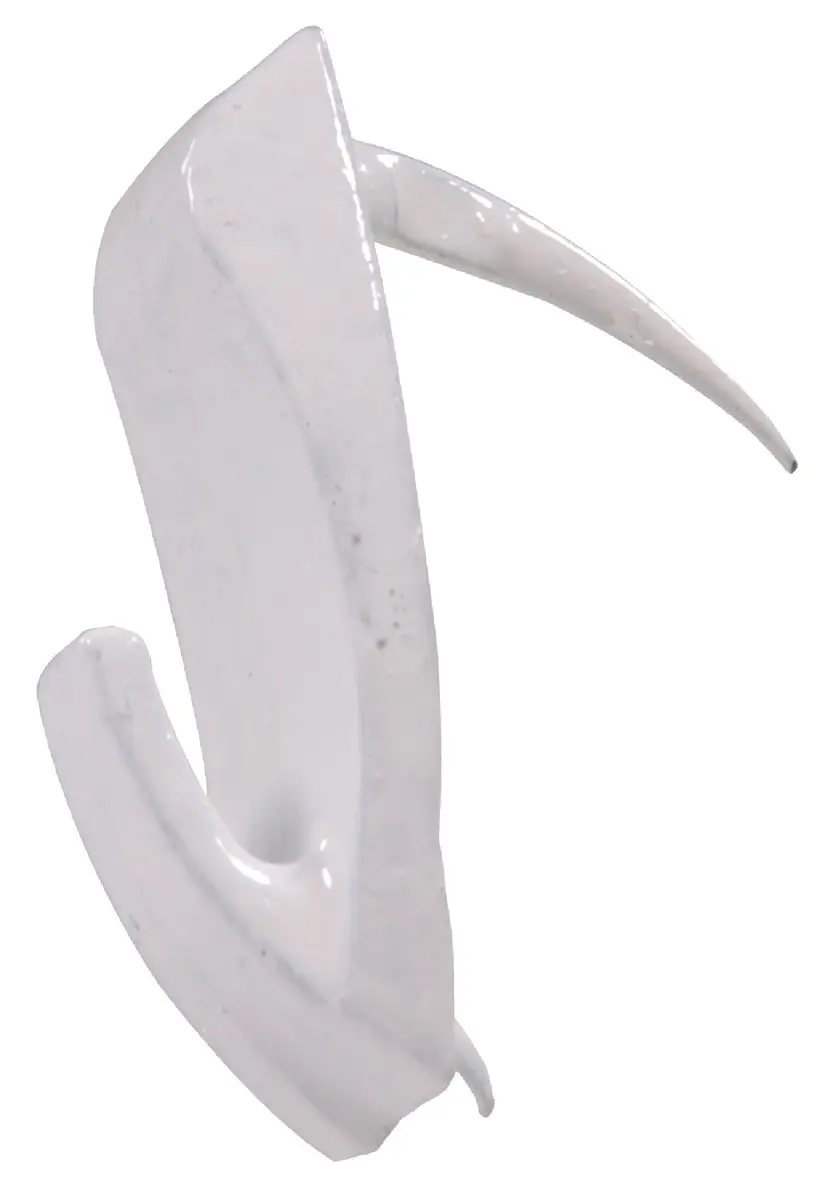 Hillman Medium Wall Biter Picture Hangers White Finish 45lbs | Strong Durable Hold - main product image