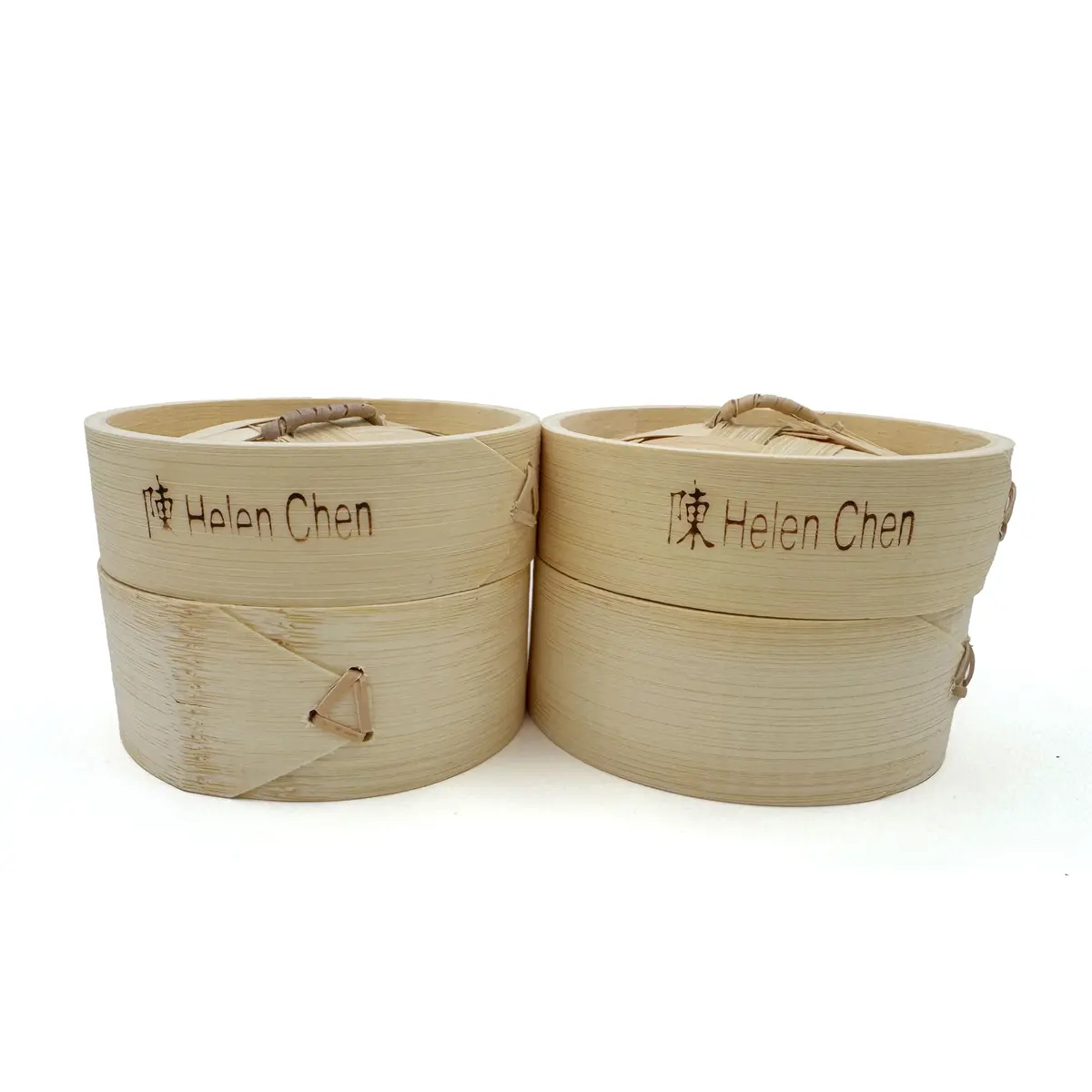 Helen's Asian Kitchen Bamboo Dim Sum Steamer Basket with Lid, 4 Inch (10 cm) 1-Tier | Authentic Asian Cooking - view 3