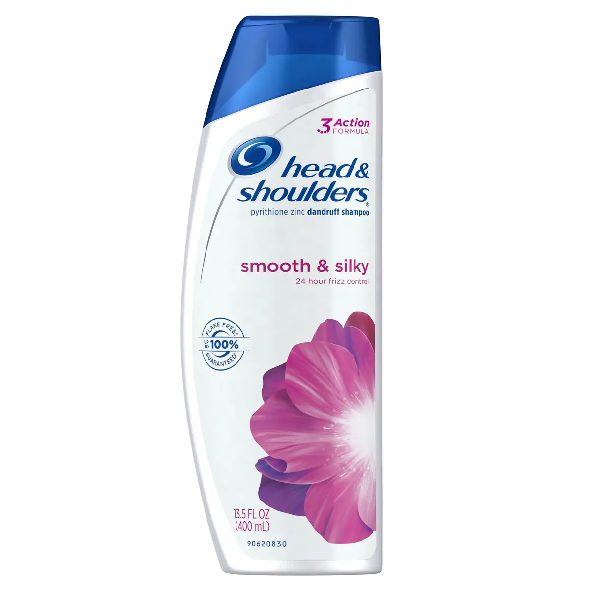Head & Shoulders Smooth & Silky Anti-Dandruff Shampoo 399ml (13.5 Fl Oz) | 24-Hour Frizz Control - main product image