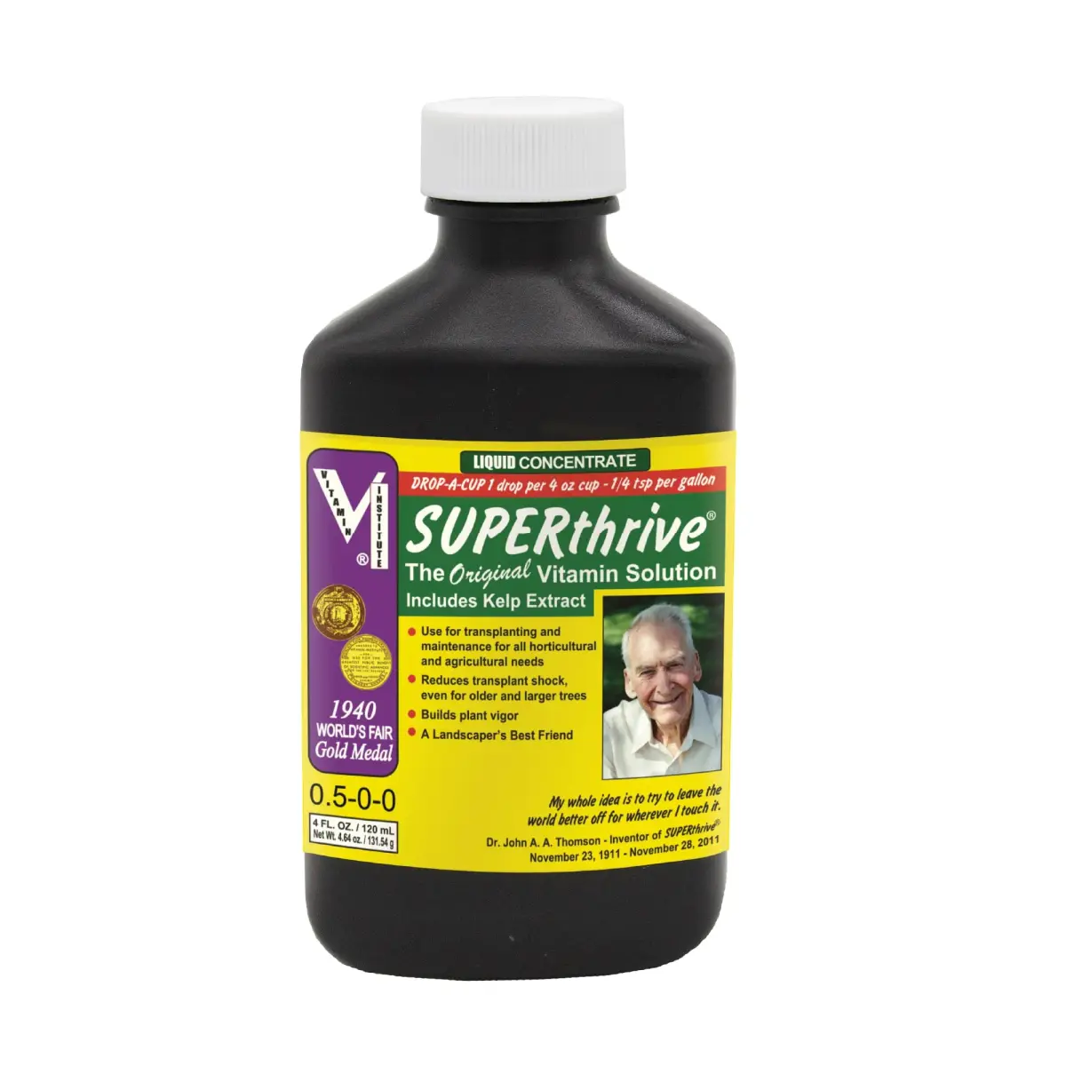 SUPERthrive Vitamin Solution with Kelp Liquid Concentrate 118ml (4 fl oz) | World Champion Plant Activator - main product image