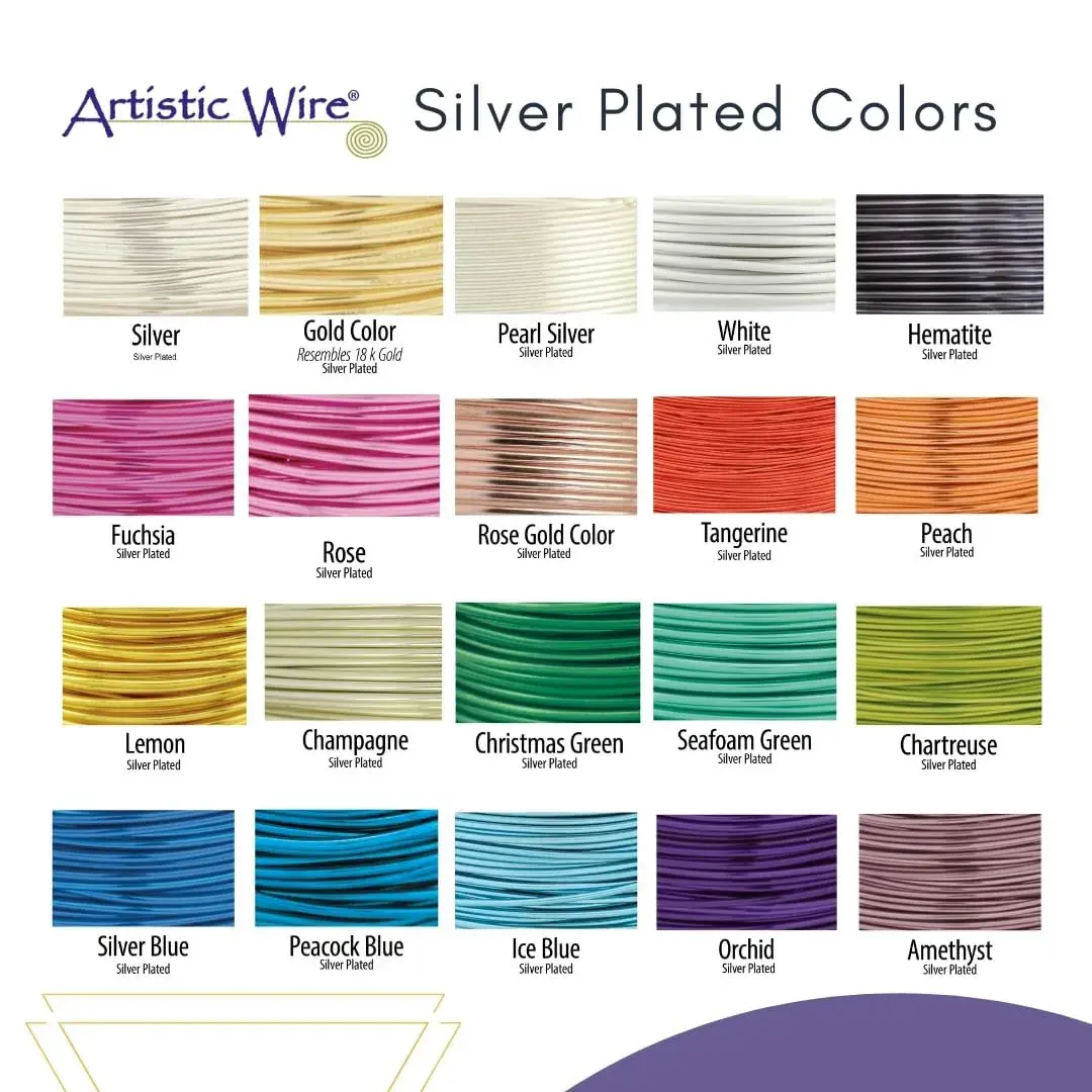 Artistic Wire 20 Gauge Silver Plated Copper Craft Wire 7.62m (25 ft) | Tarnish Resistant for Jewelry Making - view 4