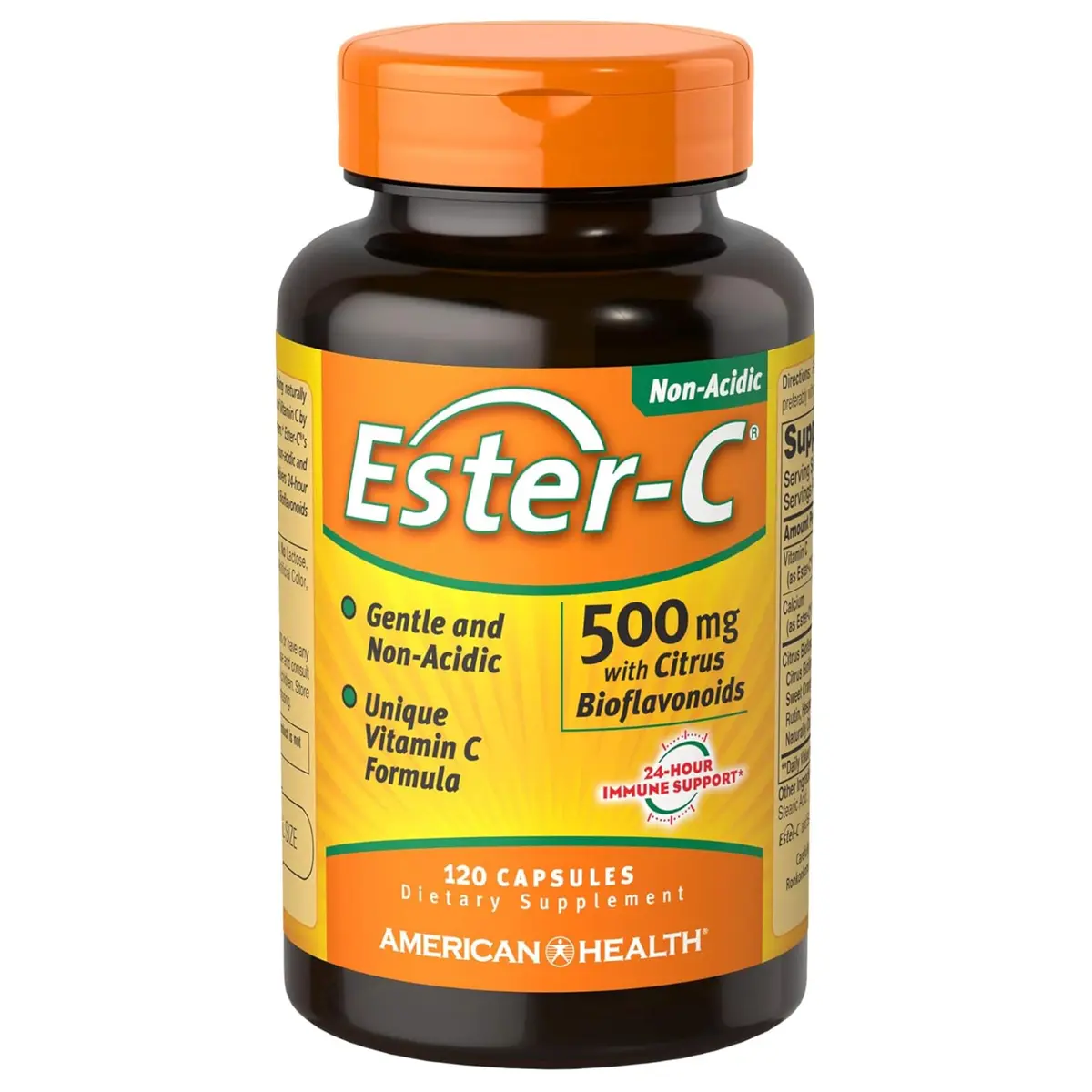 American Health Ester-C w/Citrus Bioflavonoids Capsules, 500mg | 120ct immune support - main product image