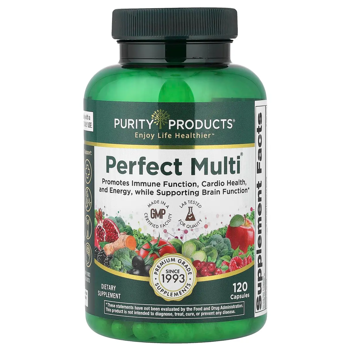 Purity Products Perfect Multi - Multivitamin Blend - 120 Capsules | Supports Immunity & Energy - main product image