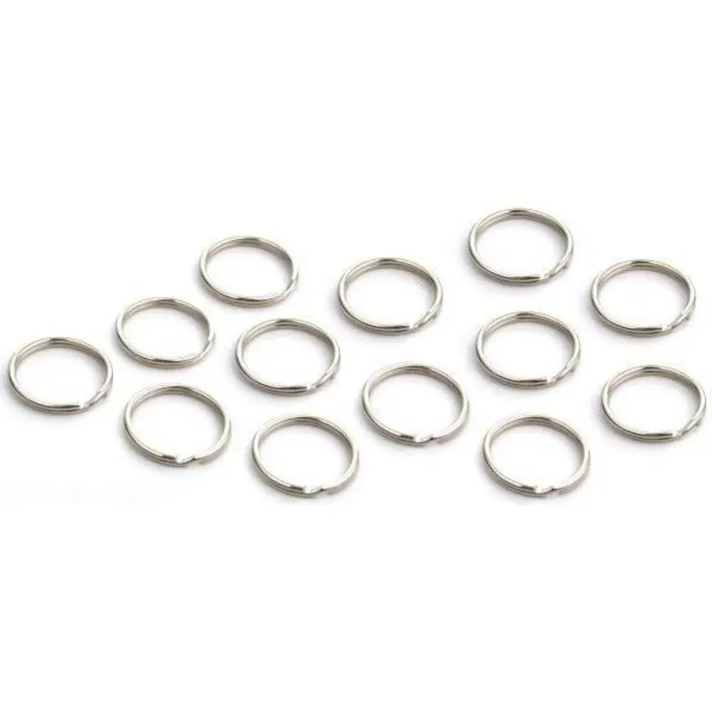 FindingKing Nickel Plated Split Rings 24mm (0.94 inches) | 12-Piece Set for Jewelry Making - main product image
