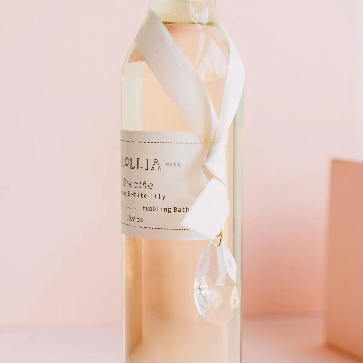 LOLLIA Breathe Bubble Bath for Women, 12.9 fl oz | Moisturizing with Peony & White Lily - view 3