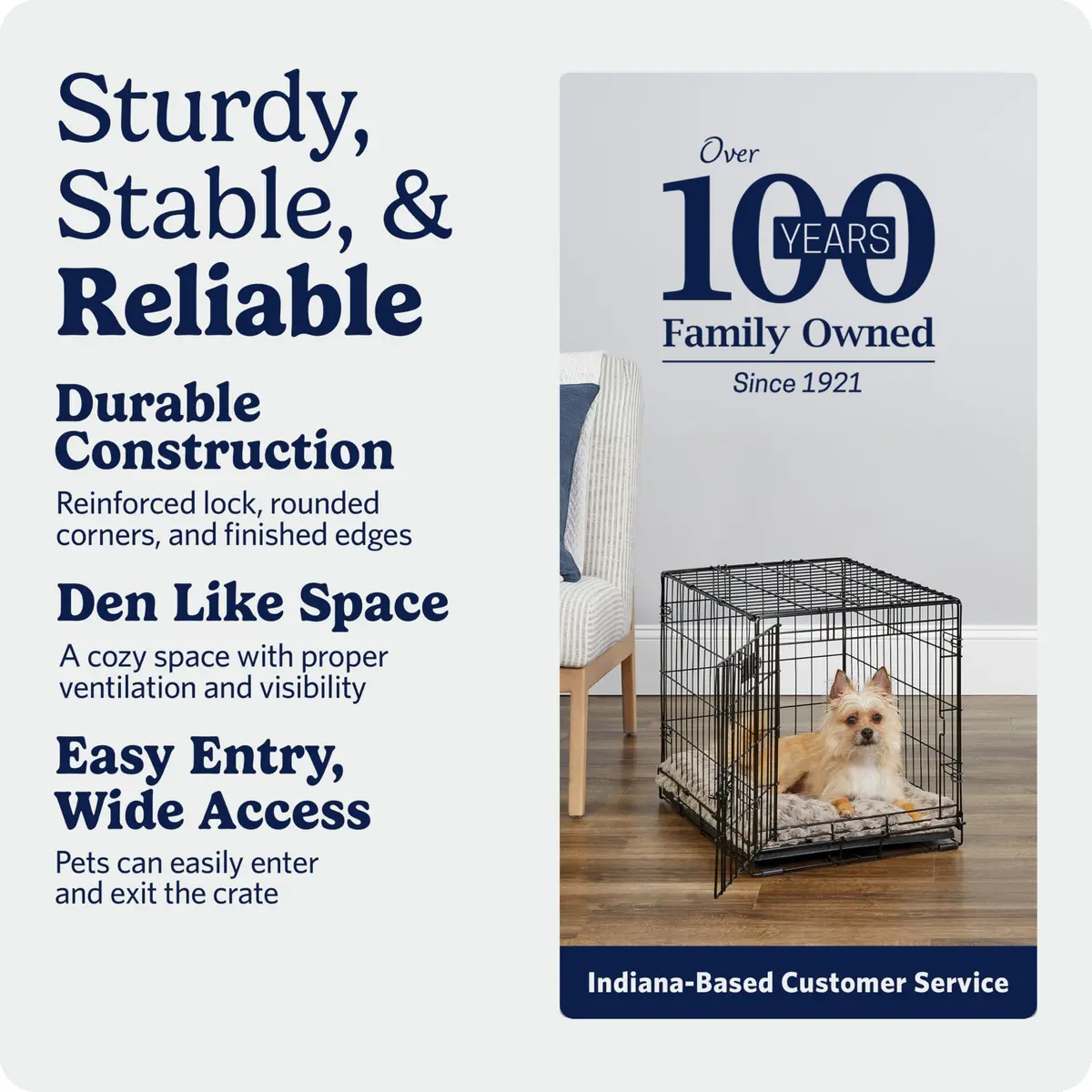 MidWest 24-Inch Single Door iCrate for Small Breeds 12-20 lbs | Secure & Foldable - view 5