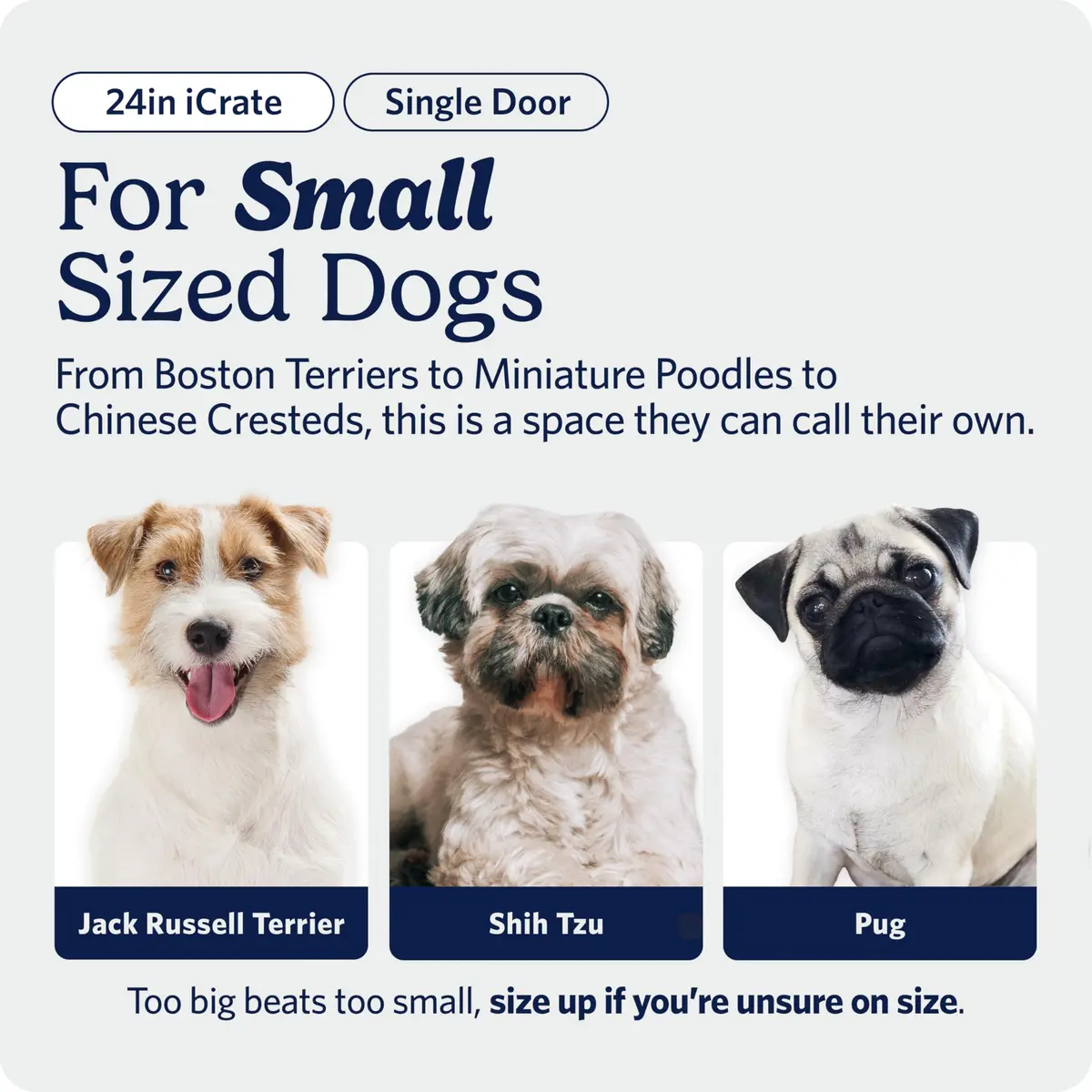 MidWest 24-Inch Single Door iCrate for Small Breeds 12-20 lbs | Secure & Foldable - view 2