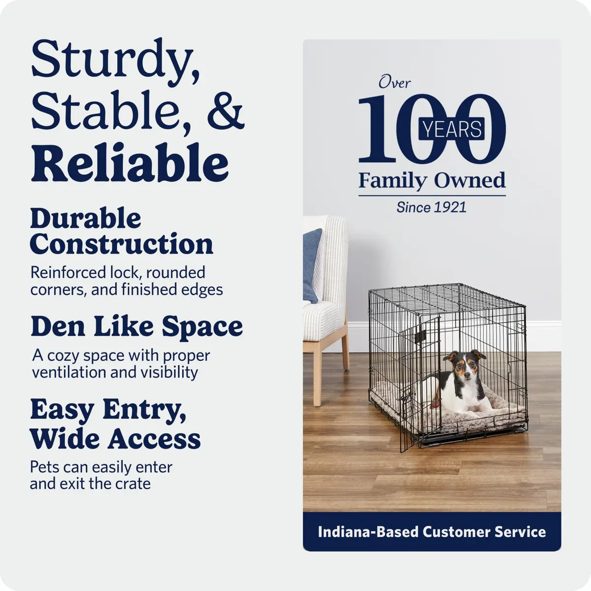MidWest 30-Inch Single Door iCrate for Medium Breeds 21-40 lbs | Secure, Foldable & Durable - view 5