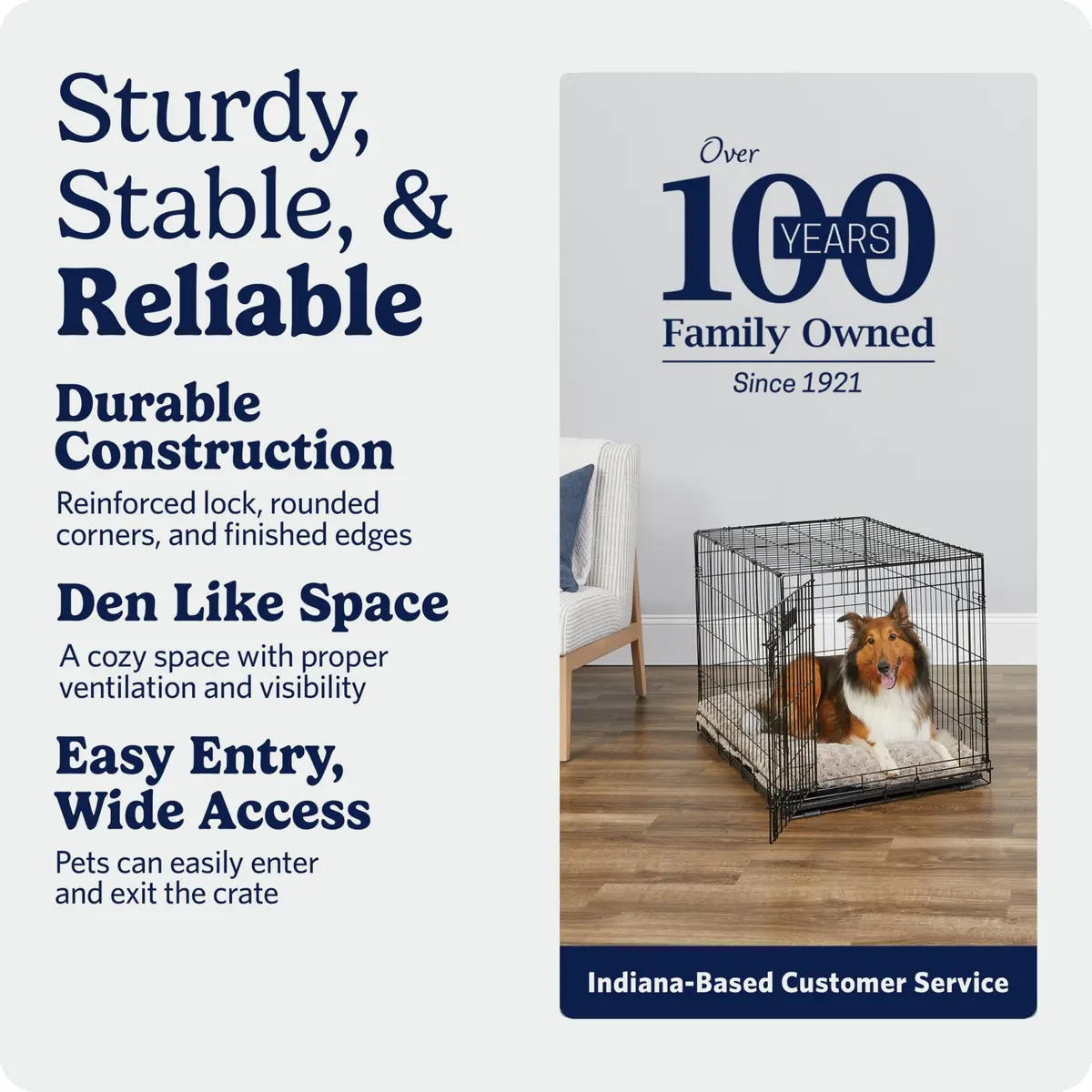 MidWest 36-Inch Single Door iCrate for Medium-Large Breeds 41-70 lbs | Secure, Foldable & Durable - view 5
