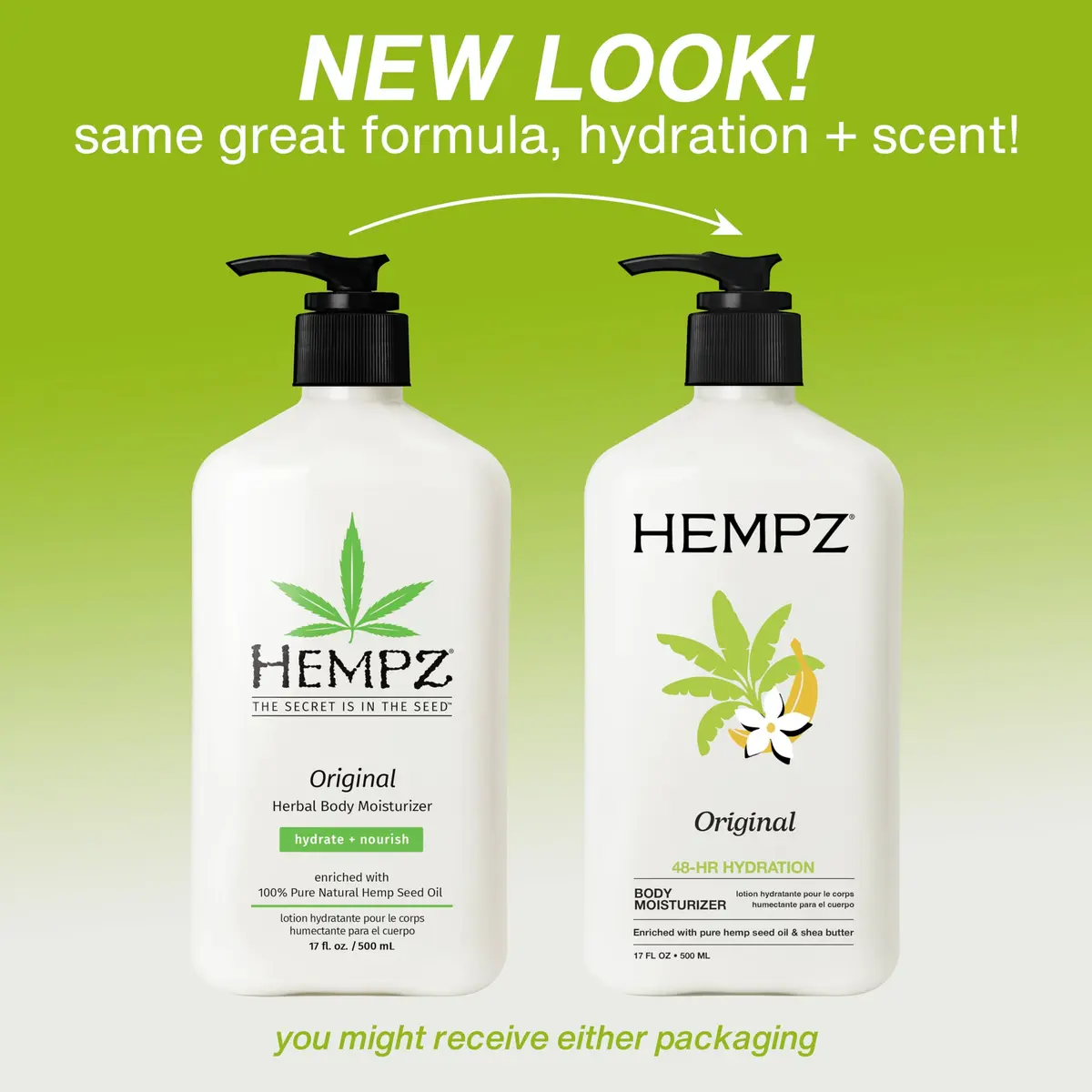 Hempz Original Body Lotion 493ml (17 Fl Oz) | Hydrating, Vegan, Cruelty-Free - view 2
