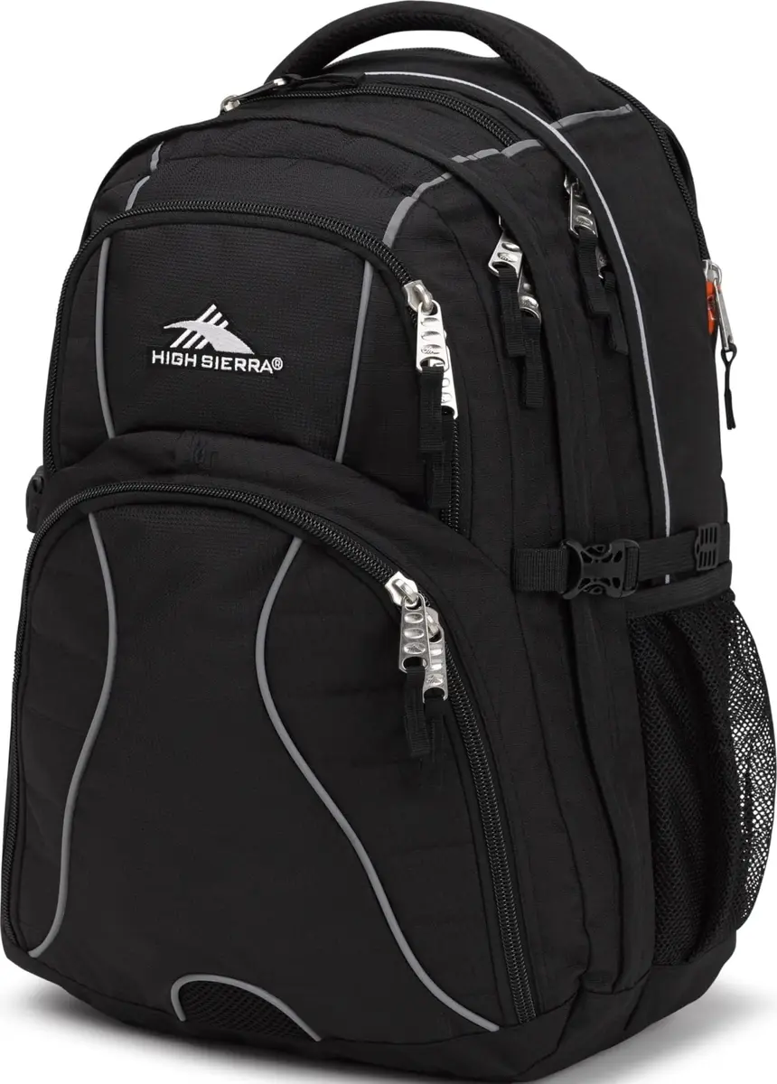 High Sierra Swerve Laptop Backpack, Black, 36.5L (19 x 13 x 7.75-Inch) - main product image