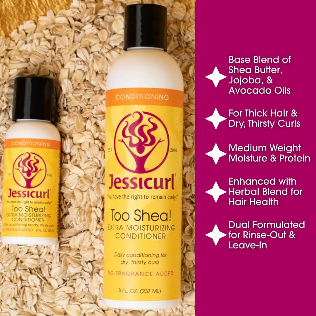 Jessicurl Too Shea! Extra Moisturizing Conditioner for Curly Hair, Citrus Lavender, 8 Fl Oz | Deep Moisture & Anti Frizz - view 2